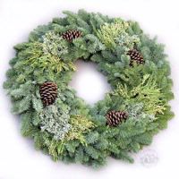00784__wreath_mixed_greens__w_cones__24_inch_