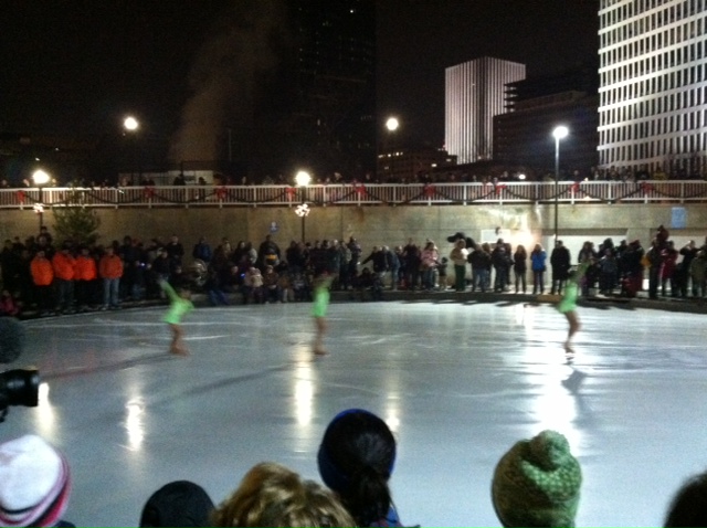 First skaters on the ice before the hordes descend. 